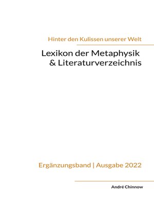 cover image of Lexikon der Metaphysik & Literaturverzeichnis